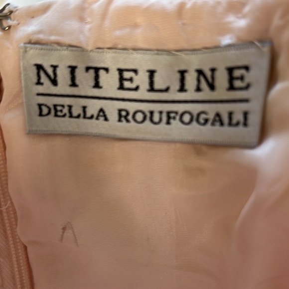 Vintage Niteline Blush Pink Fit & Flare Strapless Silk Mini Cocktail Dress Siz 2 - Picture 10 of 17